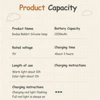 USB Rechargeable Animal Led Lamp