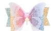 Rainbow butterfly hairbow